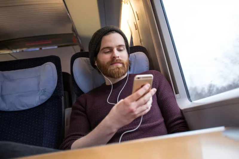 In Germany, spot a quiet carriage by the “shhh” symbol and image of a phone with a line through it. Christin Klose/dpa-tmn/dpa