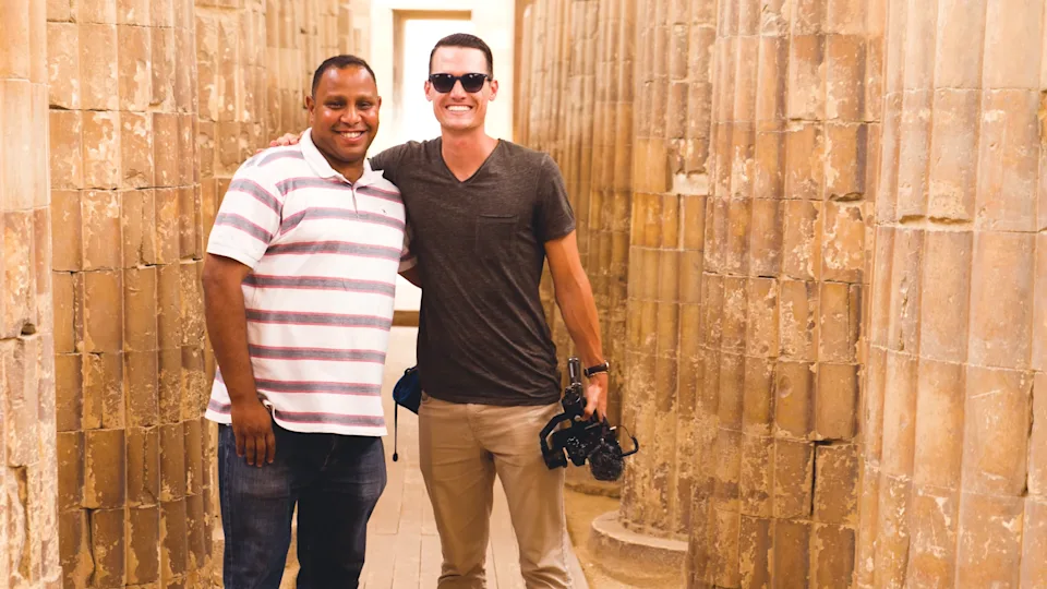 Nate with our guide, Mustafa