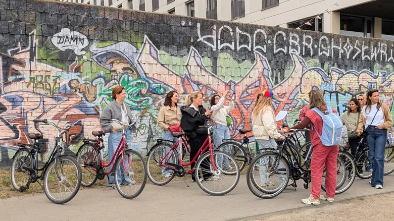Women doing bike tour in Berlin