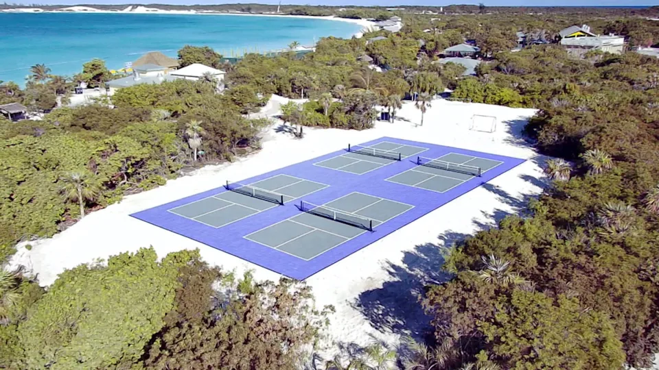Relax Away, Half Moon Cay now features pickleball courts. Image source: Holland America Line