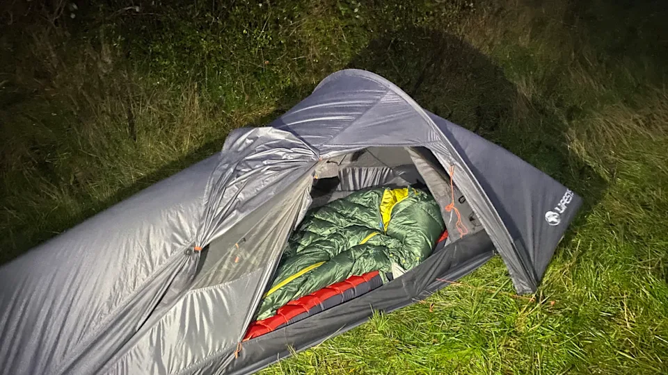 Lifesystems Solo Peak Tent - set up, ready for sleeping