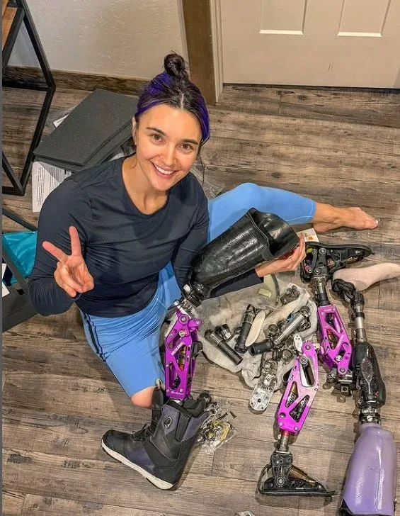 Brenna Huckaby getting ready for the snowboarding season.