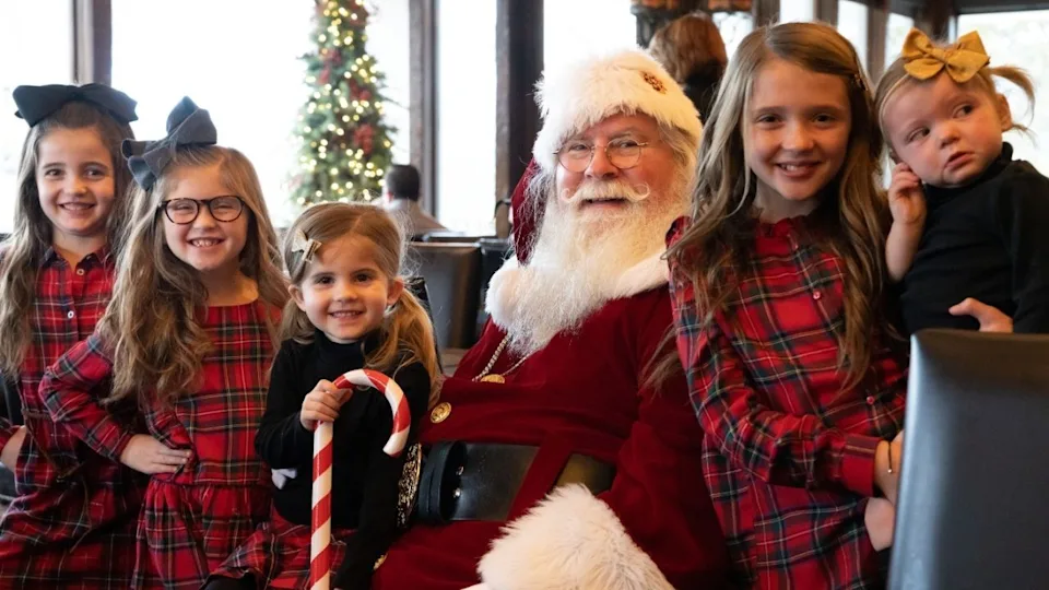 Santa Claus with children, kids
