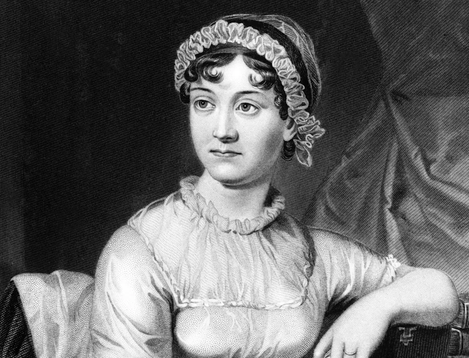Jane Austen portrait in black and white