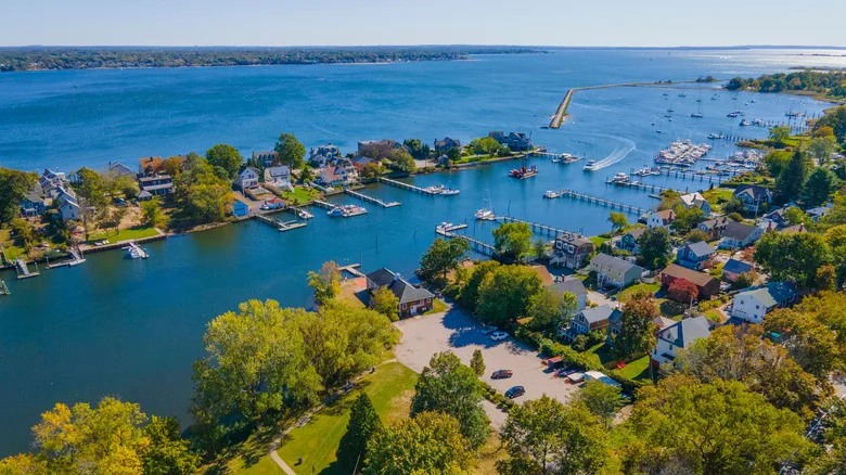 Aerial view of Pawtuxet Cove