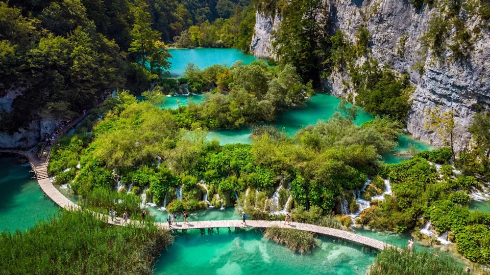 Several waterfalls of one of the most astonishing Plitvice Lakes, Croatia. A truly virgin and wonderful piece of nature.