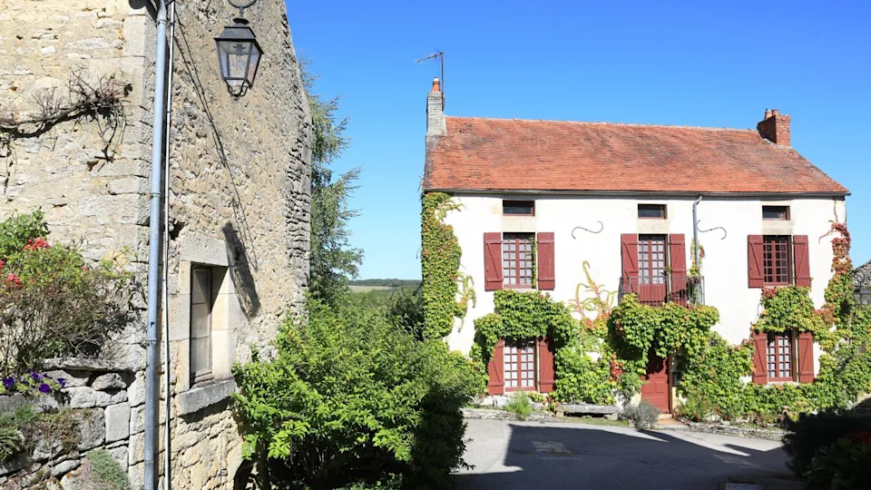 Historic village Flavigny-sur-Ozerain in Côte d'Or department, Burgundy, France, 09-23-2025