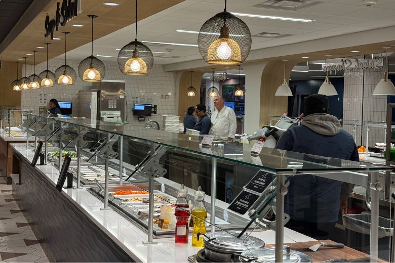 american university dining hall food