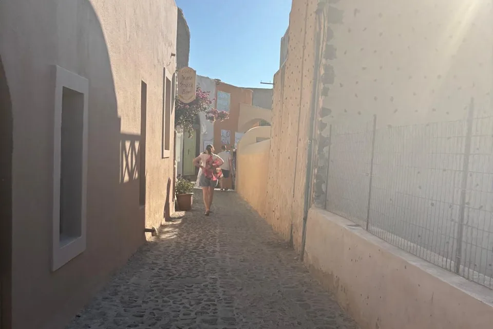 Streets were far less crowded than anticipated in Oia (Amelia Neath)