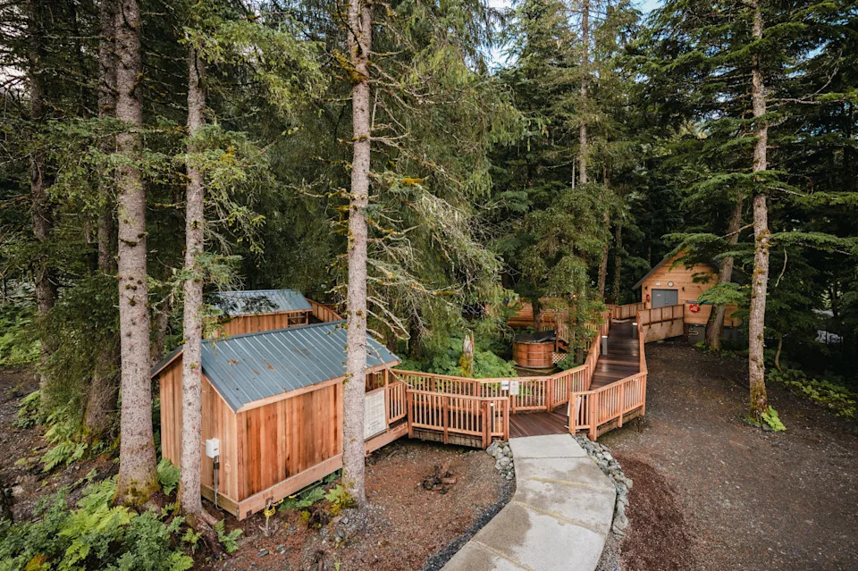 The spa feels like it's part of the forest