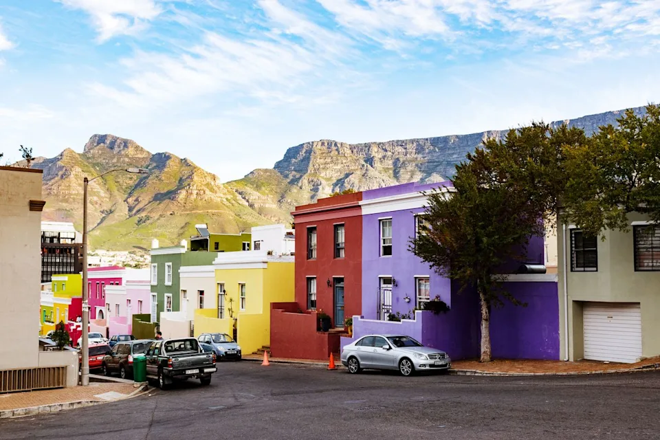 Anna Haines/Travel + Leisure The colorful Bo-Kaap neighborhood of Cape Town.
