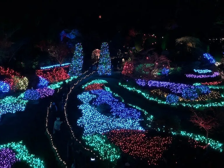 butchart gardens light display in victoria canada