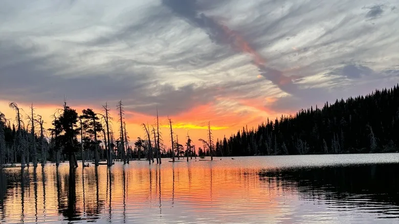 a sunrise at Lake Cleveland, Idaho