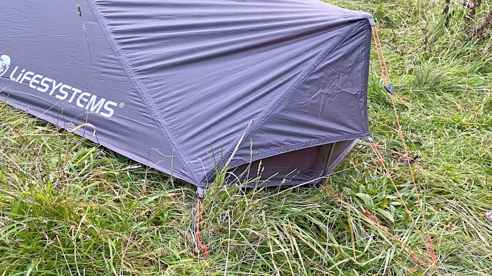 The foot end of the Solo Peak Tent