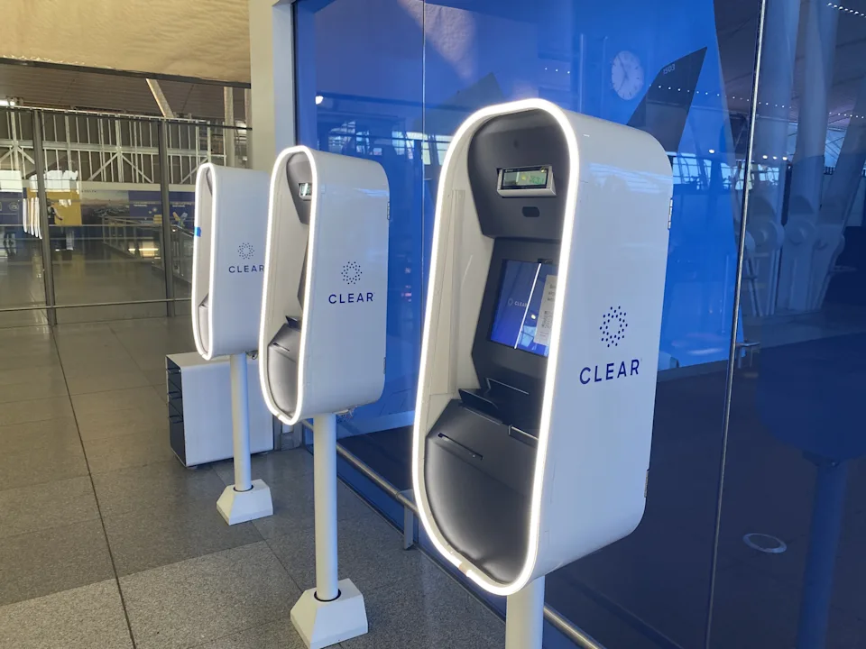 Clear kiosks for biometrics at airport security