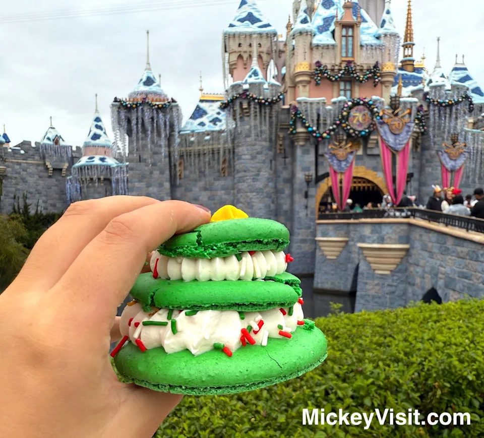 White Mocha-Peppermint Tree-shaped Macaron