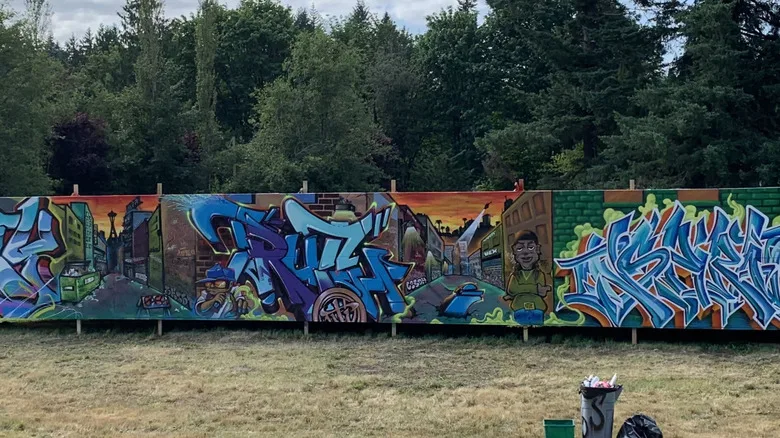 Opus of Influence mural in Everett, Washington