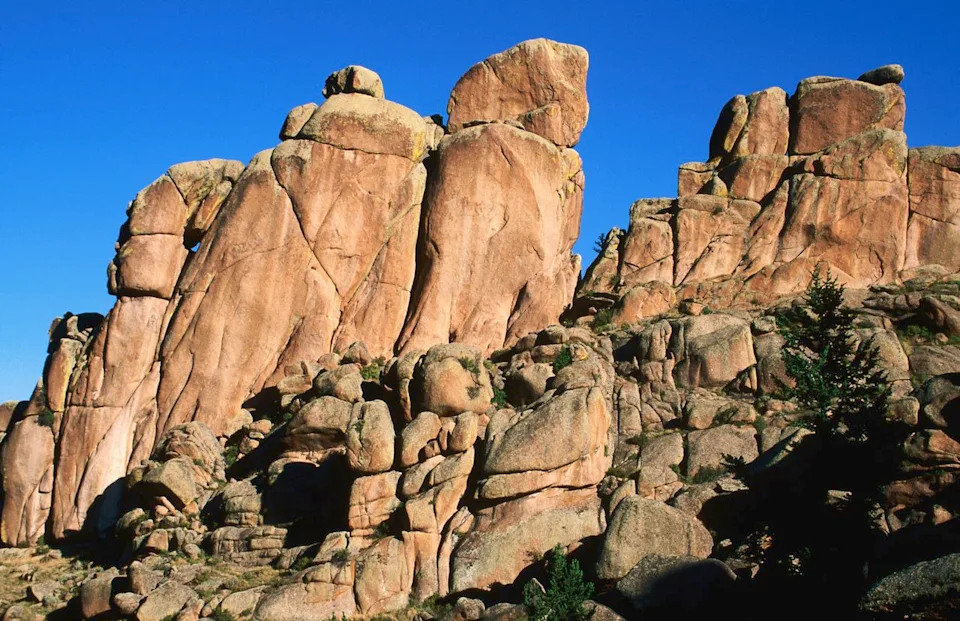 John Elk / Getty Images The striking Vedauwoo rock formations near Laramie offer retirees world-class hiking and climbing just minutes from town.