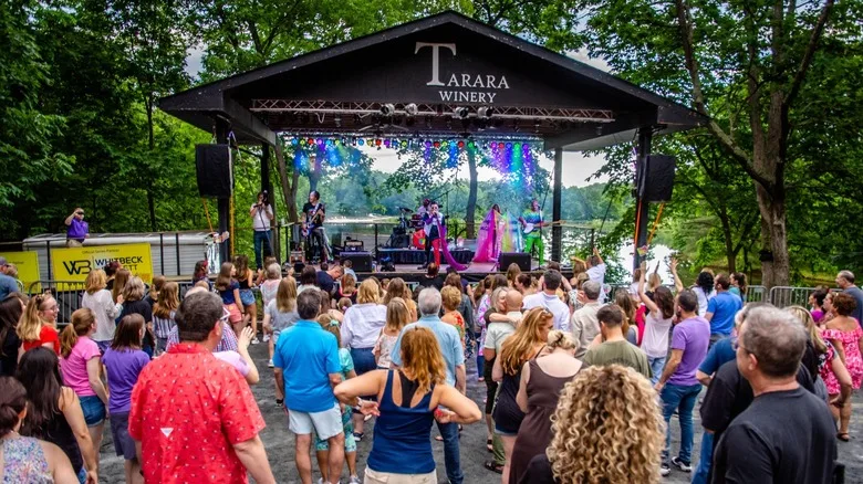 An open-air concert at Tarara Winery