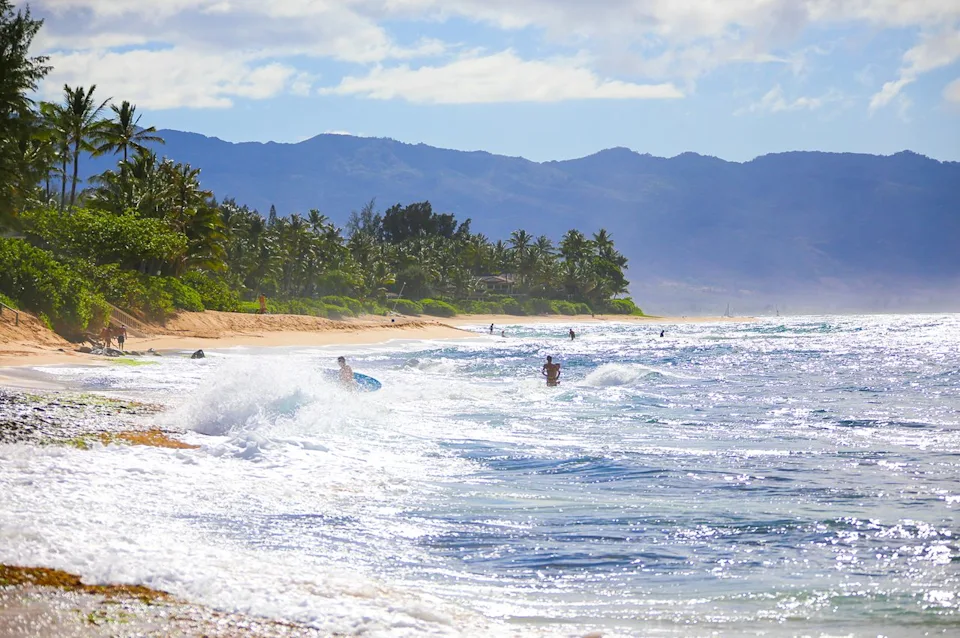 Daniela Duncan/Getty Images Surfers enjoying the beach on the North Shore of Oahu, Hawaii.