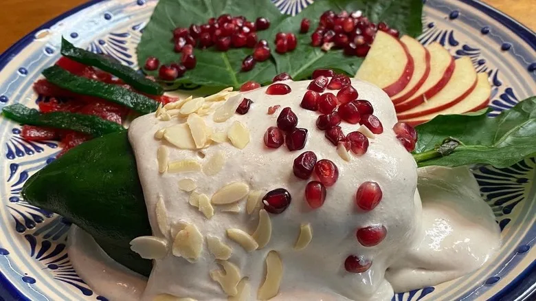 A plate of food from Blue Corn Mexican Restaurant