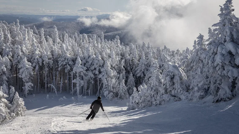Skier in Green Mountain, Vermont