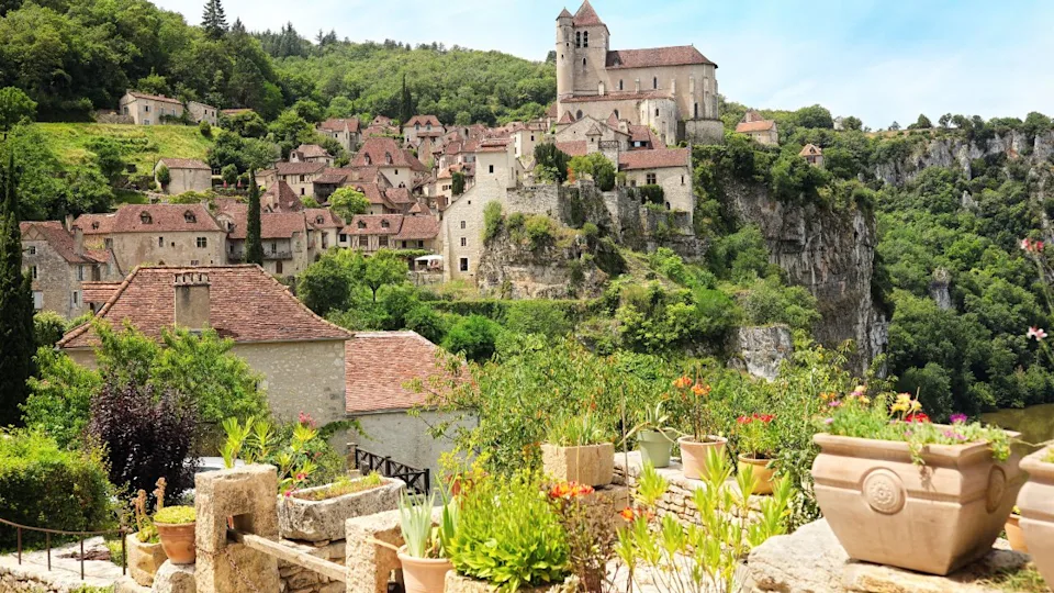 Saint-Cirq-Lapopie beautiful medieval village in the Lot region, France