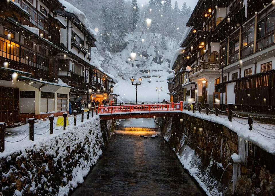 A scenic view of Ginzan Onsen, the most famous hot spring accommodation in Yamagata, Japan. - IamDoctorEgg // Shutterstock