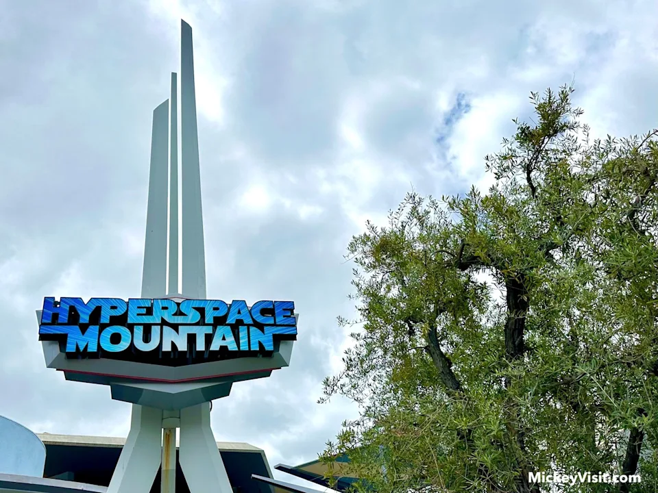 Hyperspace Mountain Disneyland sign