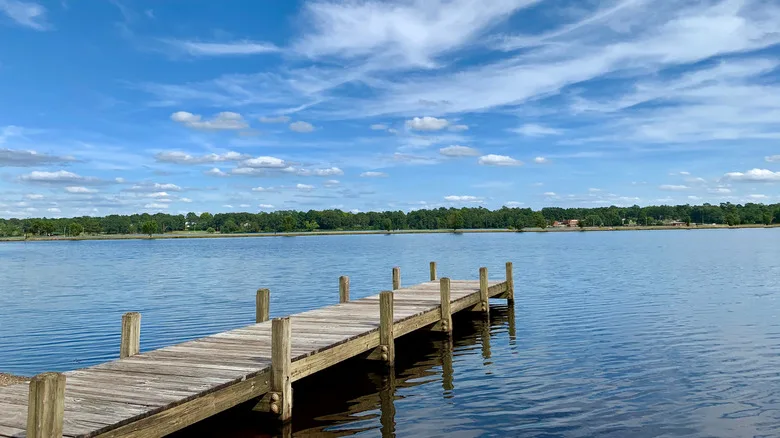Lake Wallace with pier, Bennettsville, SC