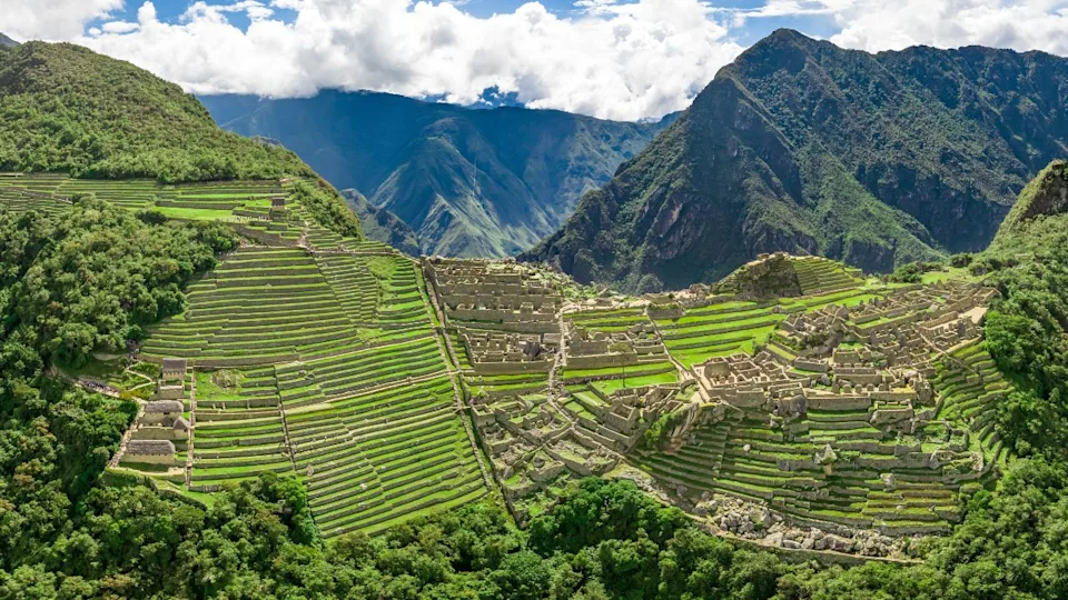 Machu Picchu, Peru. Aerial view