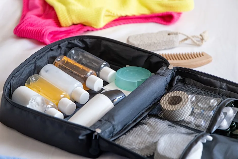 Ilona Shorokhova/Getty Images Travel-size containers keep toiletries good to go.