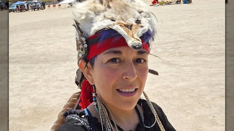 person in traditional costume in Guadalupe, Arizona
