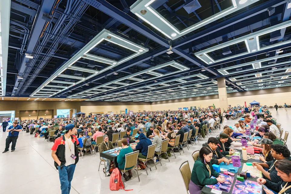 Players compete in the Disney Lorcana Challenge in Seatte in 2024.