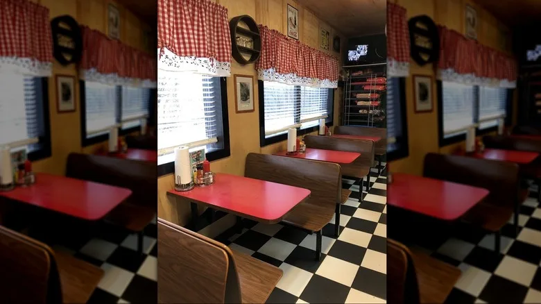 Dining area inside Cliffside Diner