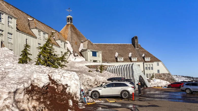 Timberline Lodge in winter season