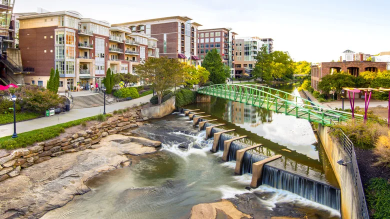 Falls Park in downtown Greenville, South Carolina