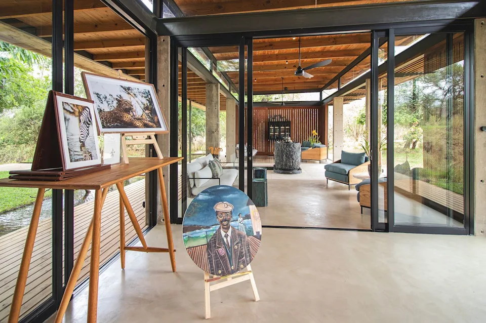 Lion Sands Ivory Lodge Interior of the artist residency space.