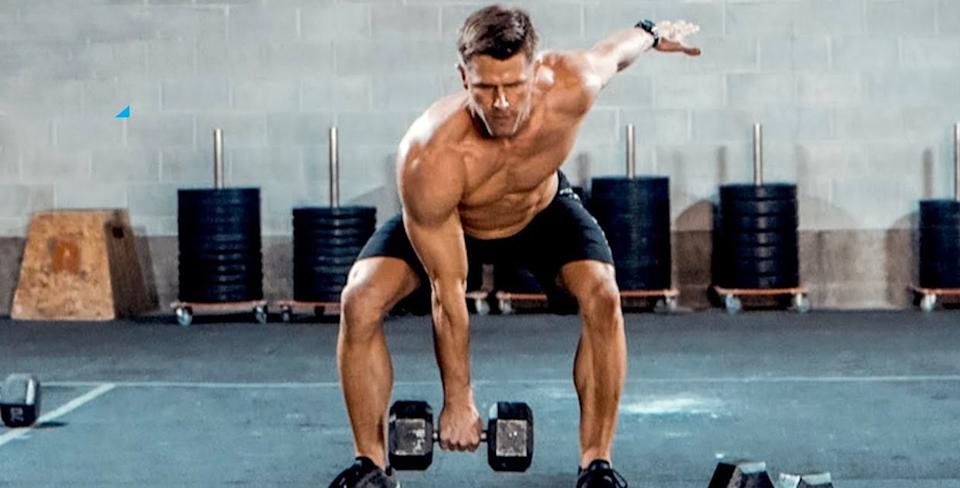 Dumbbell full-body workout .