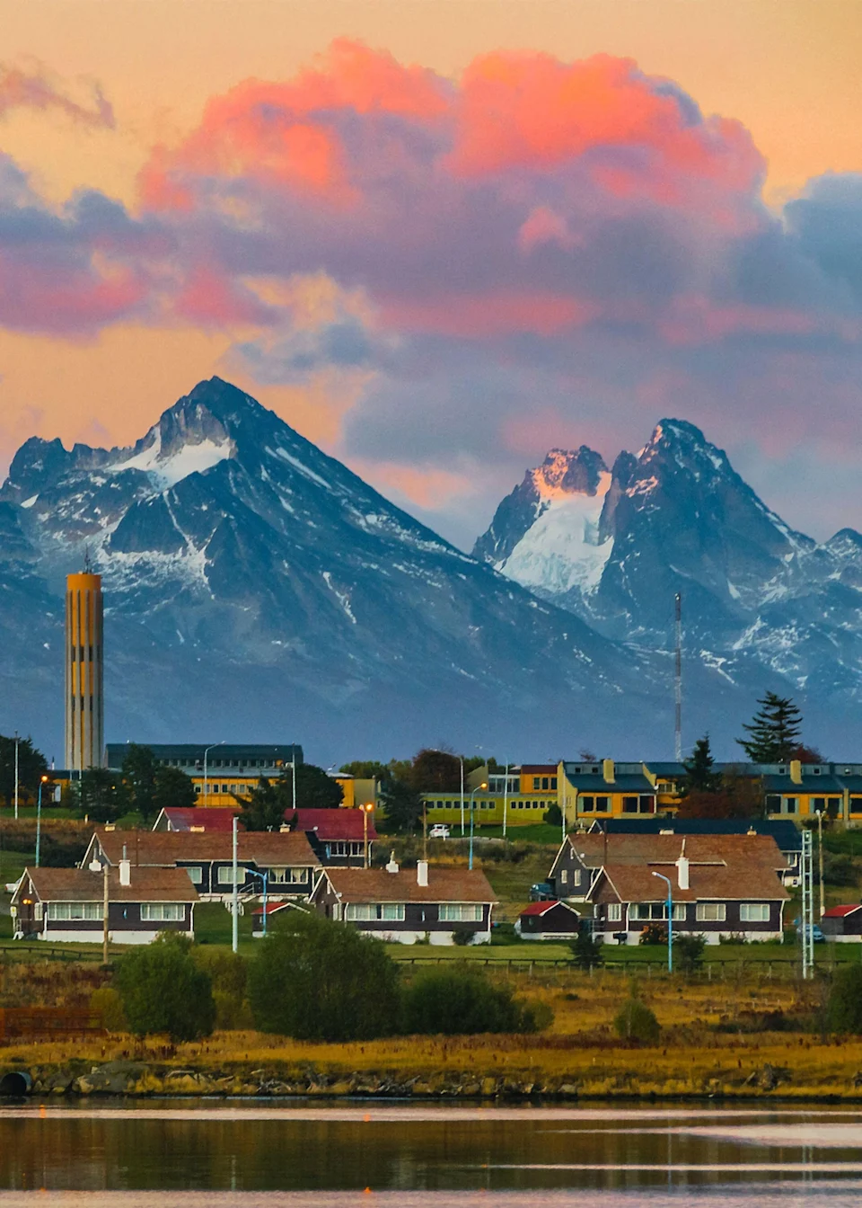 Ushuaia waterfront cityscape, argentina