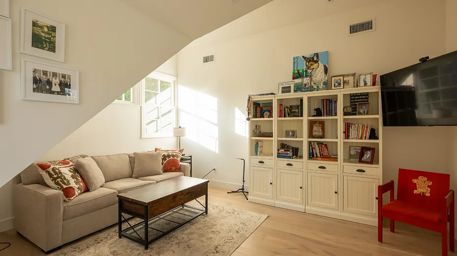 The property also features a guest house with it's own living room.