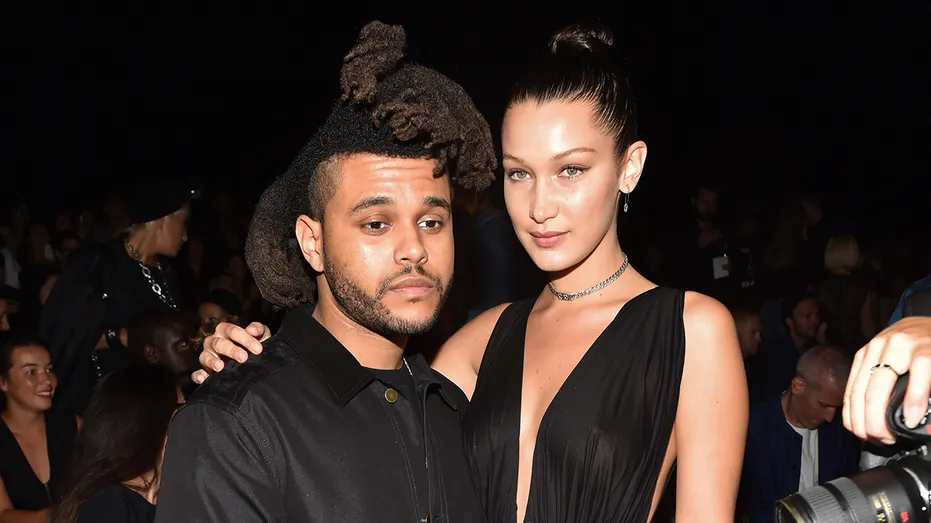 The Weeknd and Bella Hadid in all black
