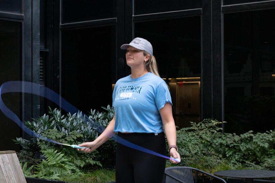 The Independent's Julia Musto jumps rope. As a runner who loves being on the move, nothing could have sounded worse (Ariana Baio/The Independent)