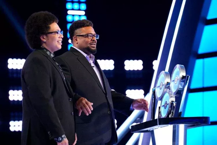 Steven Hardeman and son Seth tape an episode of NBC