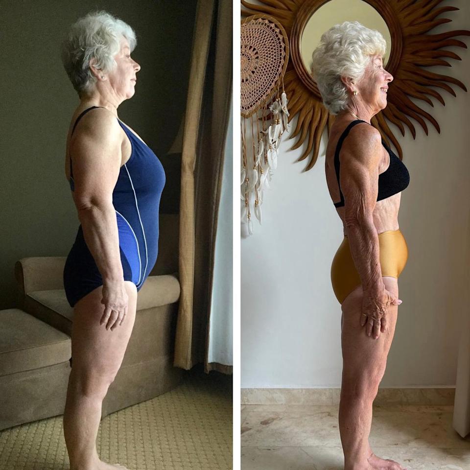 Joan before and after her transformation