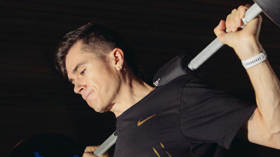 Jakob Ingebritsen strength training with Coros 