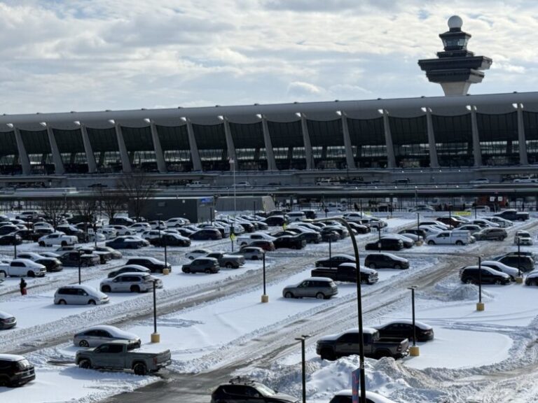 Cars look like igloos: Winter storm traps Dulles travelers in unplowed parking lots
