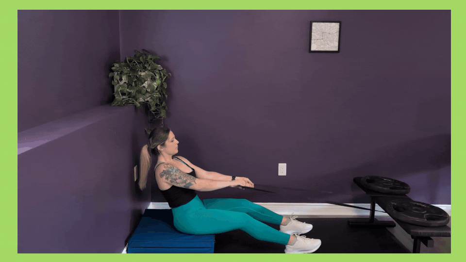 Using a band is an easy way to activate your back muscles during your work day and improve your posture. 