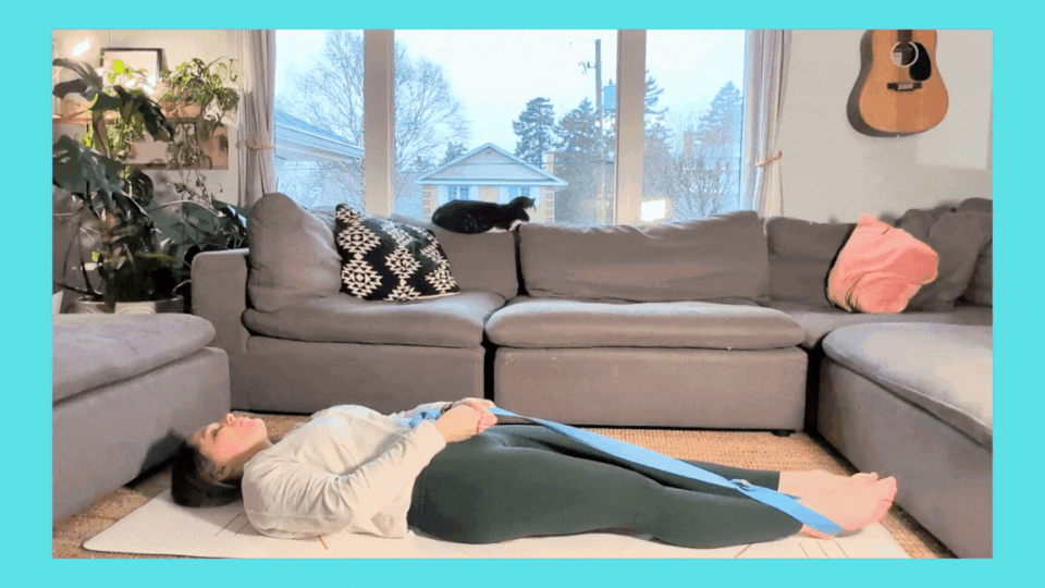 Supine hamstring stretch