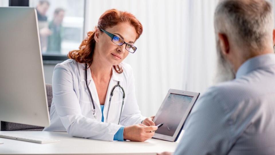 Doctor and senior patient